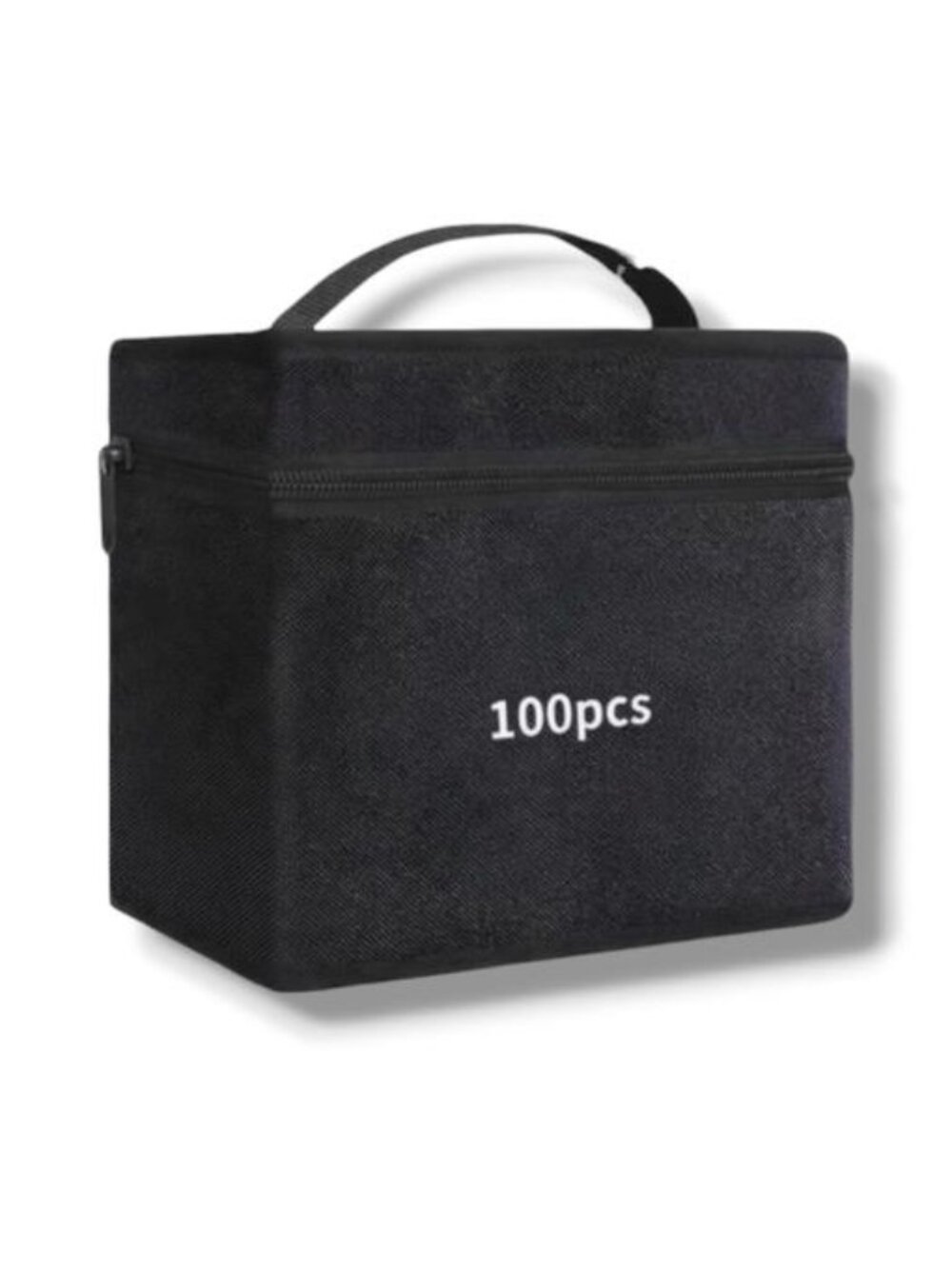 100pcs Art Marker Carry Case TOP ZIP - TOP HANDLE (BLACK)